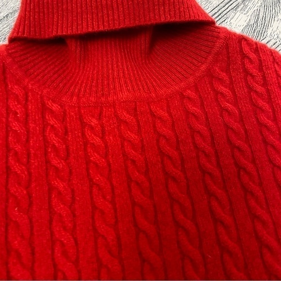 Charter Club 100% Cashmere Cable Knit Turtleneck Sweater - Picture 13 of 15
